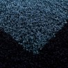 Shaggy Tapijt 30 mm Poolhoogte Borduur Desing Blauw MarineBlauw