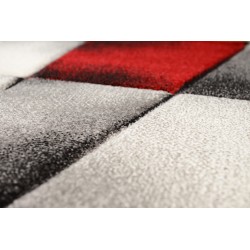 Tappeto moderno geometrico astratto, velluto denso da 13 mm, design contemporaneo per soggiorno.