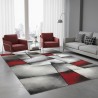 Tappeto moderno geometrico astratto, velluto denso da 13 mm, design contemporaneo per soggiorno.