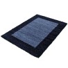 Tapis Shaggy pile longue designe 2 couleur BLEU FONCE-BLEU