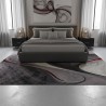 Tapis moderne abstrait effet fluide design velours dense 13 mm salon contemporain