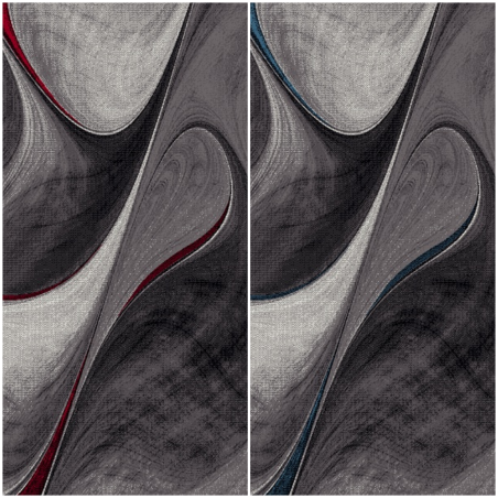 Akıcı tasarıma sahip modern soyut halı, 13 mm kalınlığında kadife, çağdaş oturma odası