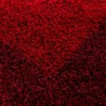 Shaggy rug, long pile, design 2, color RED-BURGUNDY