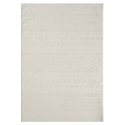 Oturma odası için modern, yıkanabilir, kaymaz, etnik desenli, krem rengi yumuşak kadife halı, 12 mm kalınlığında.