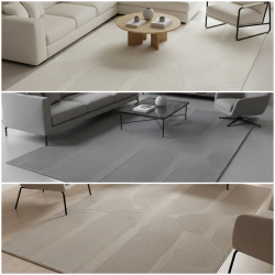 Alfombra moderna minimalista texturizada, antideslizante, lavable, de terciopelo suave, 12 mm de grosor, elegante para la sala