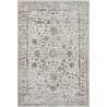 Tapis classique couleur crème à motif oriental détaillé avec bordure décorative