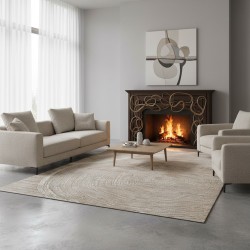 Tappeto astratto moderno per soggiorno, dal design artistico, morbido, resistente e di facile manutenzione.