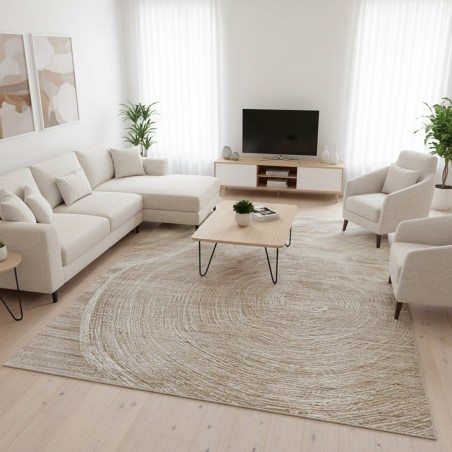 Modern abstract rug for indoor living room, artistic design, soft, durable, easy to care for