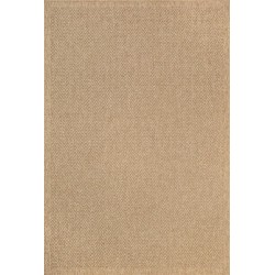 Alfombra plana tejida para interiores y exteriores con un estampado de espiga natural, duradera y fácil de cuidar.