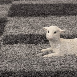Tapis Gala Shaggy designe pile longue Gris-Gris Clair