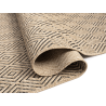 Tapis tissé plat intérieur extérieur motif géométrique naturel résistant facile entretien
