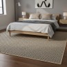 Tapis tissé plat intérieur extérieur motif géométrique naturel résistant facile entretien