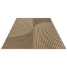Tapis tissé plat intérieur extérieur motif graphique arrondi moderne résistant facile