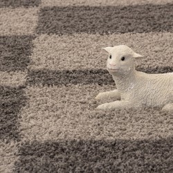 Gala Shaggy-Teppich, Langflor-Design, Taupe-Beige