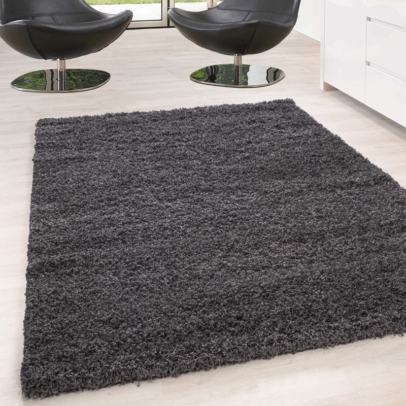 Shaggy rug, long pile, single color, 5cm pile height, GREY