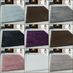 Thick and fluffy shaggy rug with 30mm long pile for modern living room and bedroom