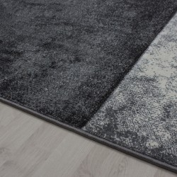 Tapis 3D moderne designe découpe de contour Hawaii 1710 Gris