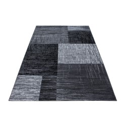 Alfombra de diseño moderno Plus 8001 negra