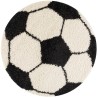 Children's round shaggy football design rug, soft, 30mm pile height, for children's room