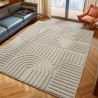Textured, soft, Scandinavian-style bohemian living room rug with an 8mm pile height