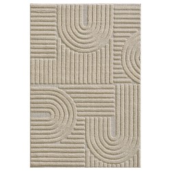 Textured, soft, Scandinavian-style bohemian living room rug with an 8mm pile height
