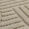 Textured, soft, Scandinavian-style bohemian living room rug with an 8mm pile height