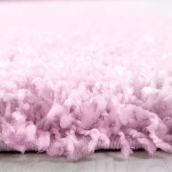 Shaggy rug, long pile, single color: Pink