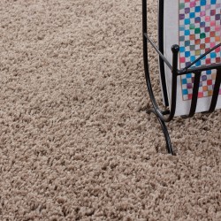Tapis Shaggy pile longue couleur unique Hauteur de pile 5cm BEIGE