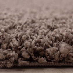 Tapis Shaggy pile longue couleur unique Hauteur de pile 5cm Taupe