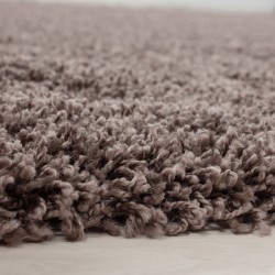 Tapis Shaggy pile longue couleur unique Hauteur de pile 5cm Taupe