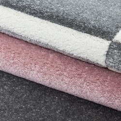 Moderner 3D-Teppich mit Konturschnitt, Hawaii 1310 Pink