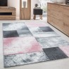 Tapis 3D moderne designe découpe de contour Hawaii 1710 Rose