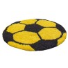Children's Football Rug for Kids' Room, Yellow and Black