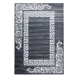 Modern designer living room rug, elegant Miami 6620 Grey-White