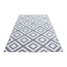 Tapis de salon moderne designe elegance courte pile Gris Blanc