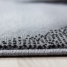 Tapis de salon moderne designe motif des vagues courte pile Noir Gris