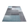Tapis de salon moderne designe courte pile optique bloc Gris Bleu