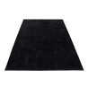 Modern short pile living room rug, single speckled color, anthracite
