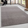 Modern short pile living room rug, single color speckled beige