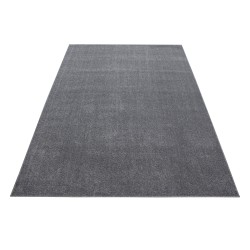 Tapis de salon pile courte moderne couleur unique moucheté Gris claire