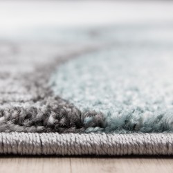 Tapis chambre d´enfant ours la pêche aux étoiles nuages  Gris-Blanc-Blue