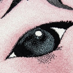 Unicorn Children's Room Rug - Grey-White-Pink