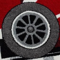 Tapis Enfant  Formule 1 voiture de course Kids 0460 ROUGE