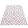 Modern designer living room rug, elegant short pile, grey and white