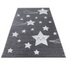 Tappeto per cameretta dei bambini Shooting Star, grigio e bianco