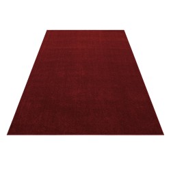 Tapis de salon pile courte moderne couleur unique moucheté Rouge