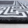 Tapis design Moderne Géométrique bordure versace Optique Noir Blanc