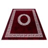 Tapis Design Moderne Bordure Ornement De Marbre Optique Noir Rouge Blanc