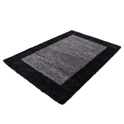 Shaggy rug, long pile, designer anthracite grey