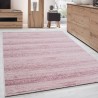 Modern living room rug, single color speckled pink